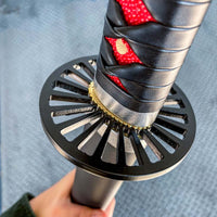 Dragon Single Sword Stand & Tanjiro Katana SHARP + FREE Samurai Pen