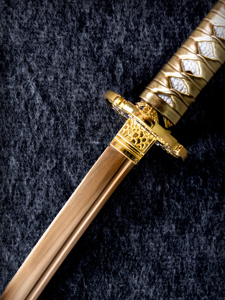 15-inch Gold Dragon Mini Katana