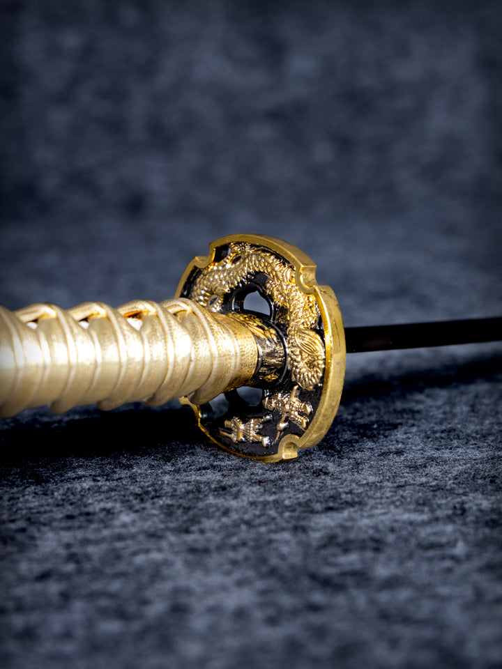 15-inch Gold Dragon Mini Katana