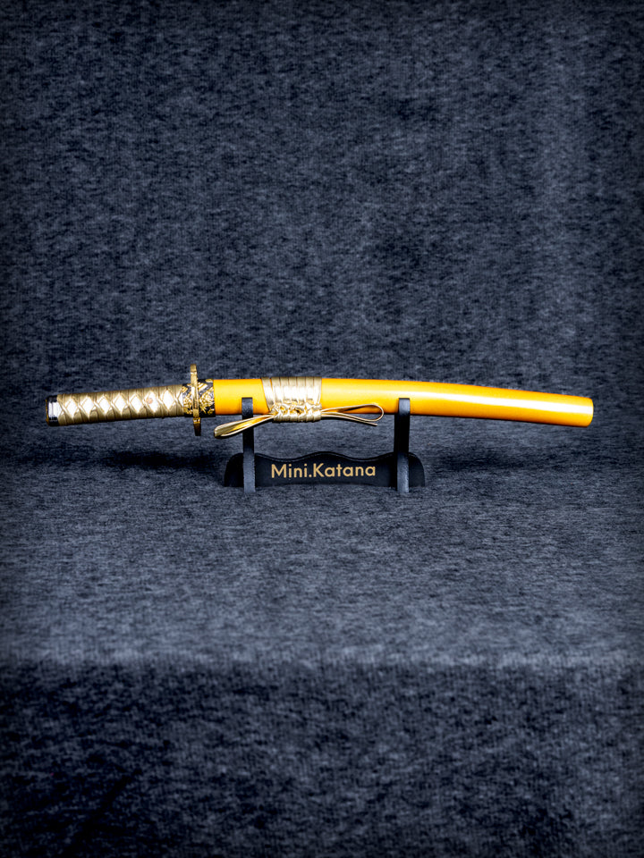 15-inch Gold Dragon Mini Katana