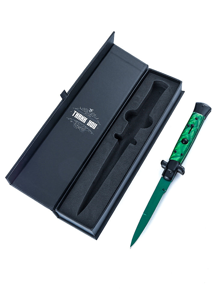 Gamma Doppler Emerald Stiletto Knife