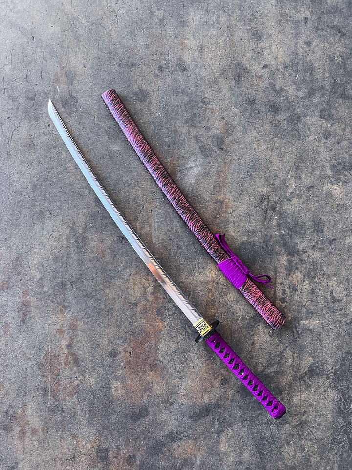 Purple Tiger Katana (1060 Carbon Steel)