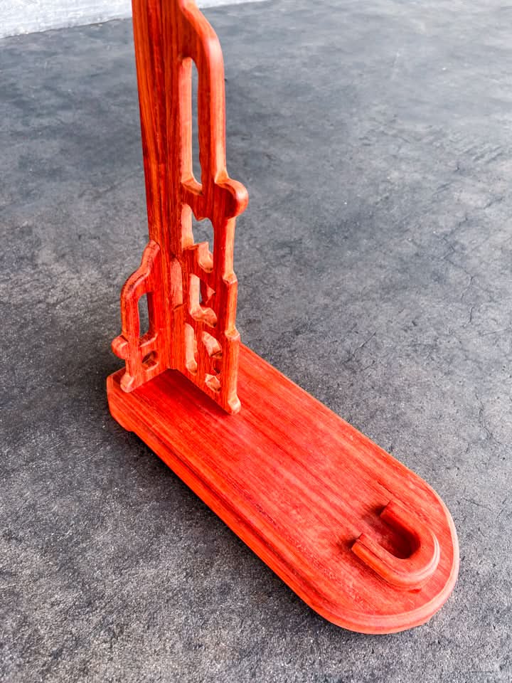 Upright Sword Stand - Dark Wood