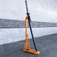 Upright Sword Stand - Light Wood