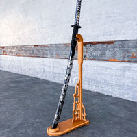 Upright Sword Stand - Light Wood